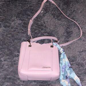 Steve Madden Light Pink Crossbody Bag with Floral Accent